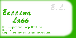 bettina lapp business card